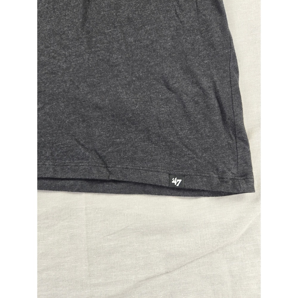 47 Brand Boston Bruins NHL Graphic T-Shirt Mens Large Charcoal Heather Grey - Picture 8 of 10